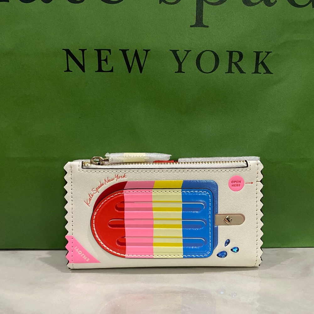 Kate Spade Popsicle Small Slim Bifold Wallet NWT - Picture 4 of 7